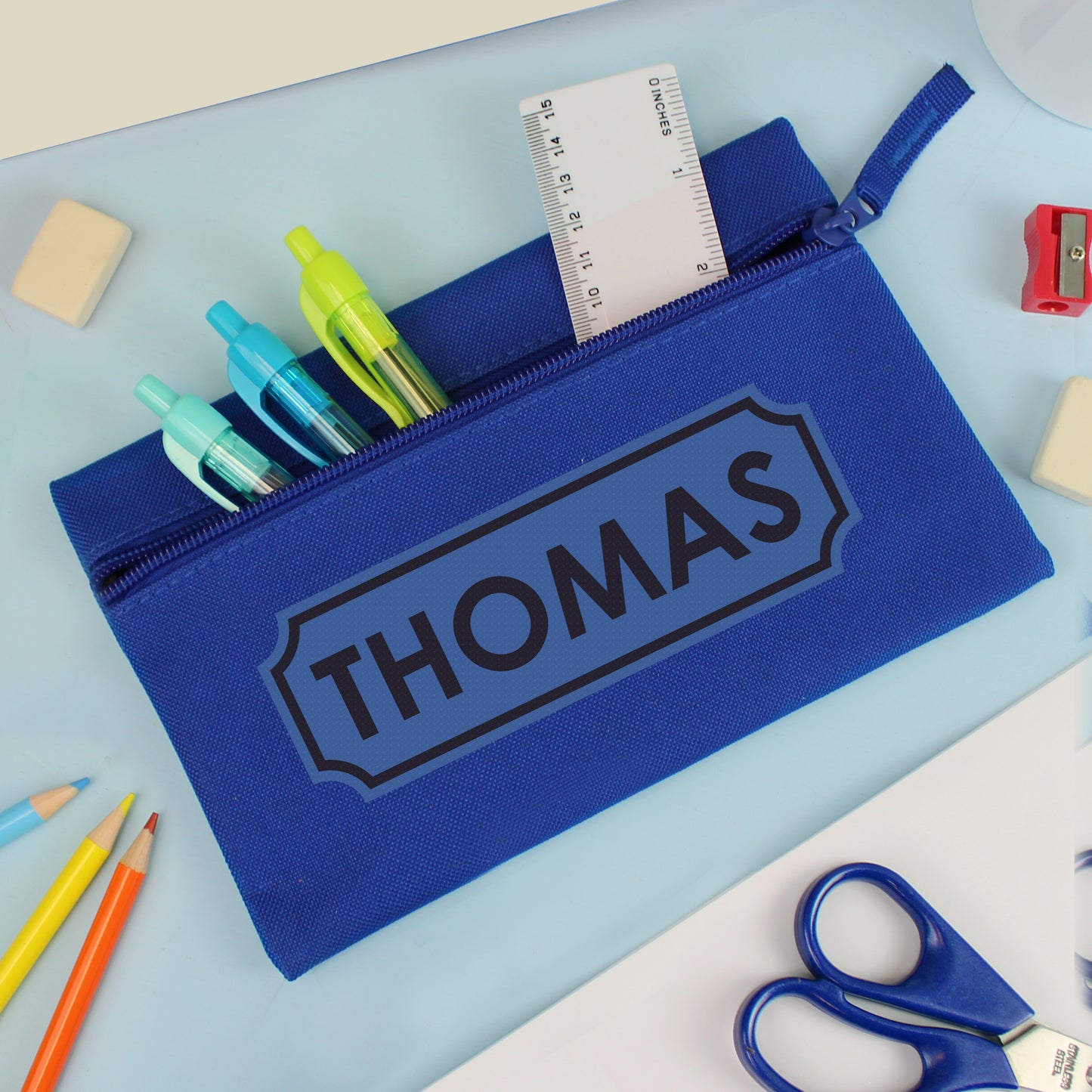 Personalised Blue Pencil Case from Heartfelt Gifts
