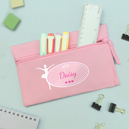 Personalised Ballerina Pink Pencil Case - image 4