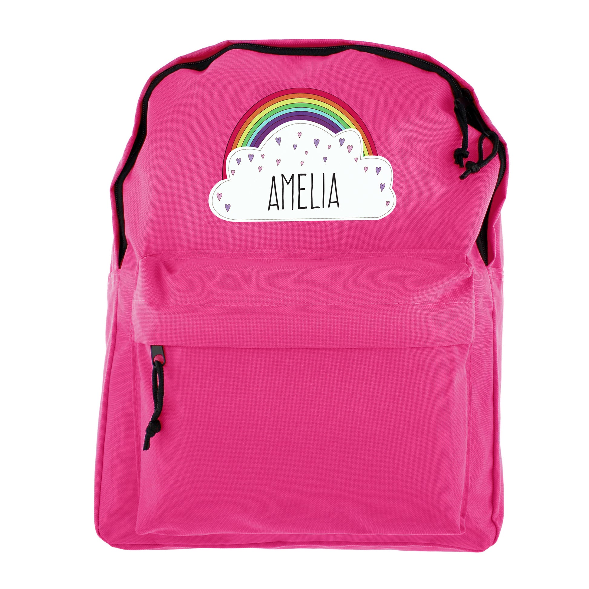 Personalised Rainbow Pink Backpack - image 2