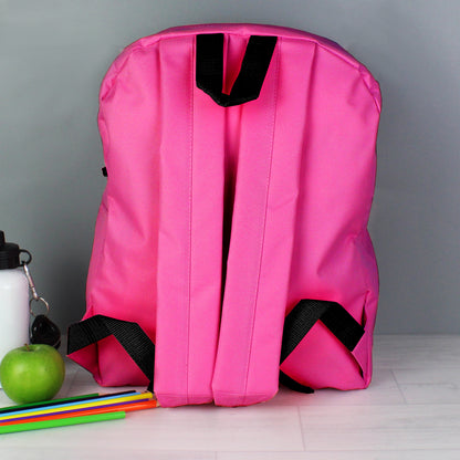 Personalised Rainbow Pink Backpack - image 5