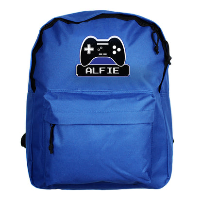 Personalised Gaming Blue Backpack - image 3