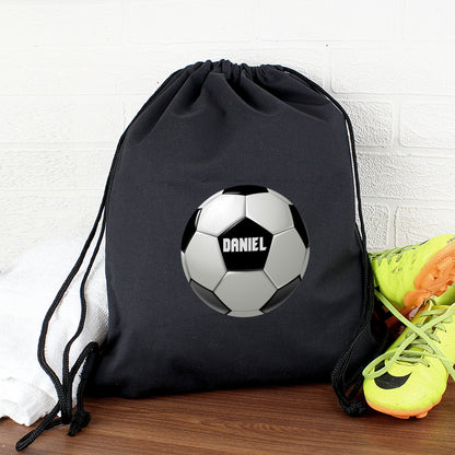 Personalised Football Black Kit Bag from Heartfelt Gifts