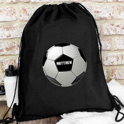 Personalised Football Black Kit Bag - image 3