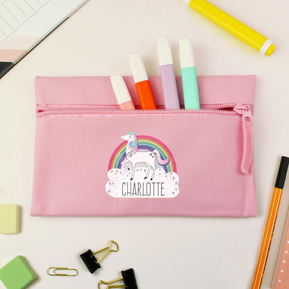 Personalised Unicorn Pink Pencil Case - image 2