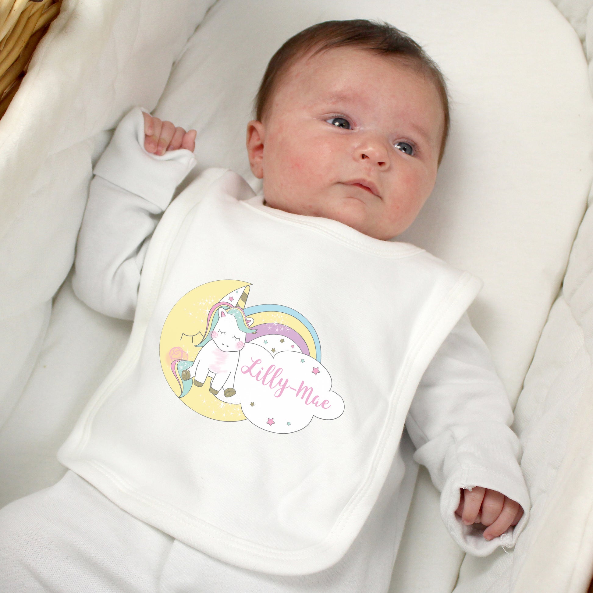Personalised Baby Unicorn Bib from Heartfelt Gifts