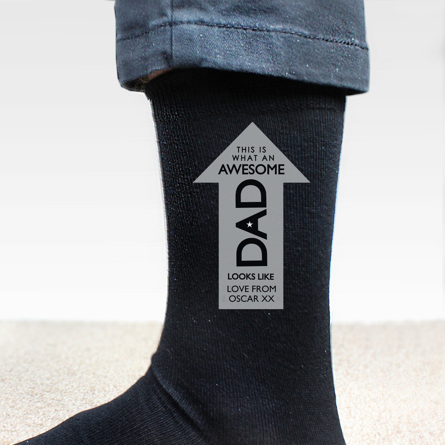 Personalised Awesome Dad Men's Socks from Heartfelt Gifts
