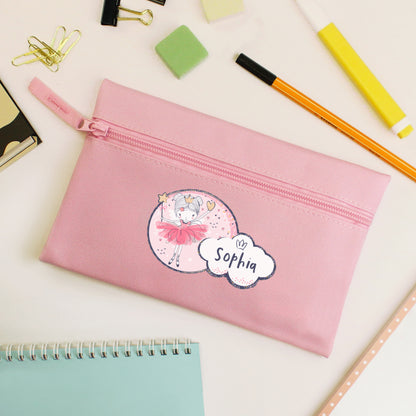 Personalised Princess Ballerina Pink Pencil Case - image 4
