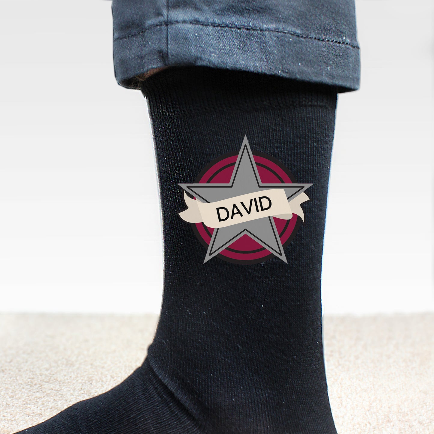 Personalised Star Men's Socks from Heartfelt Gifts