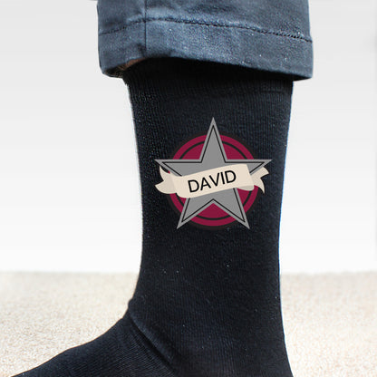 Personalised Star Men's Socks from Heartfelt Gifts