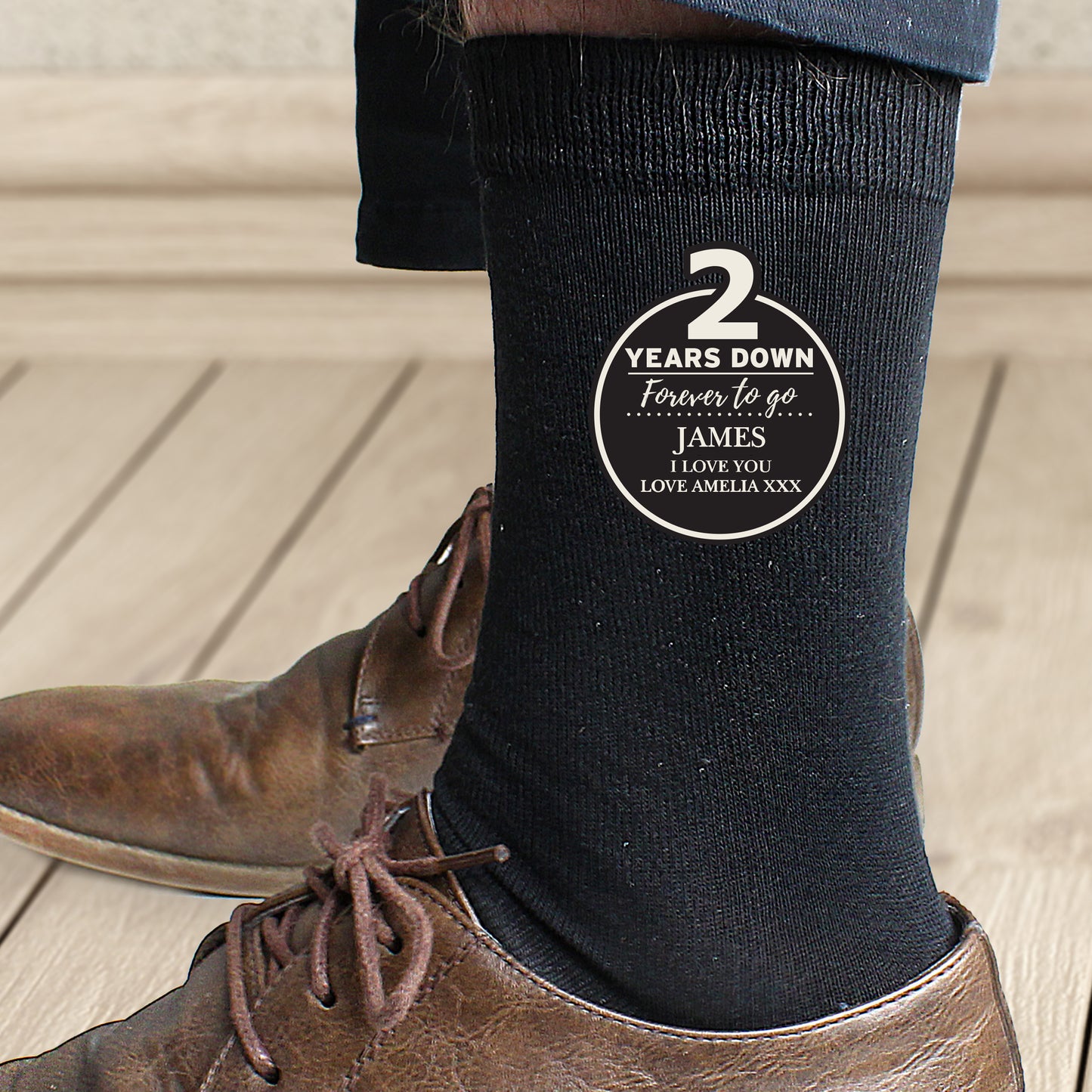 Personalised 2nd Anniversary Mens Socks from Heartfelt Gifts