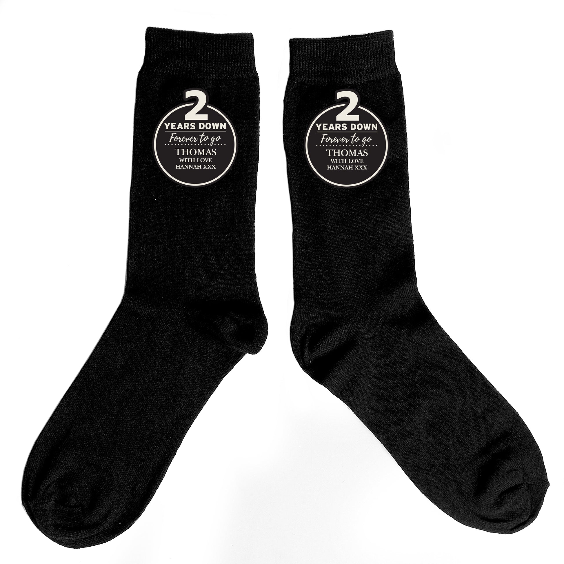 Personalised 2nd Anniversary Mens Socks - image 2