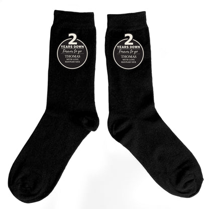 Personalised 2nd Anniversary Mens Socks - image 2
