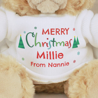 Personalised Merry Christmas Teddy Bear - image 3