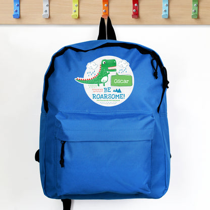 Personalised 'Be Roarsome' Dinosaur Backpack from Heartfelt Gifts