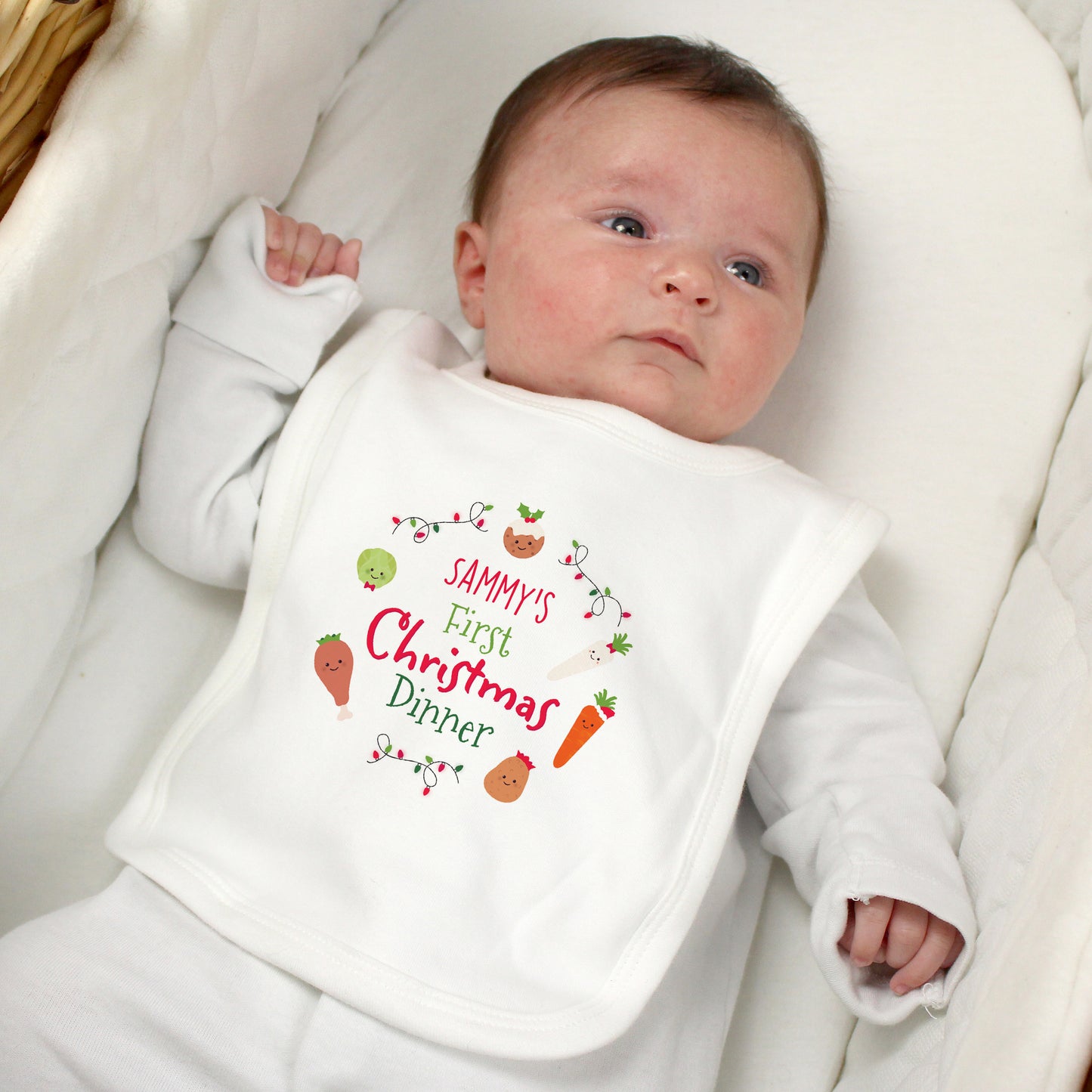 Personalised 'First Christmas Dinner' Bib from Heartfelt Gifts