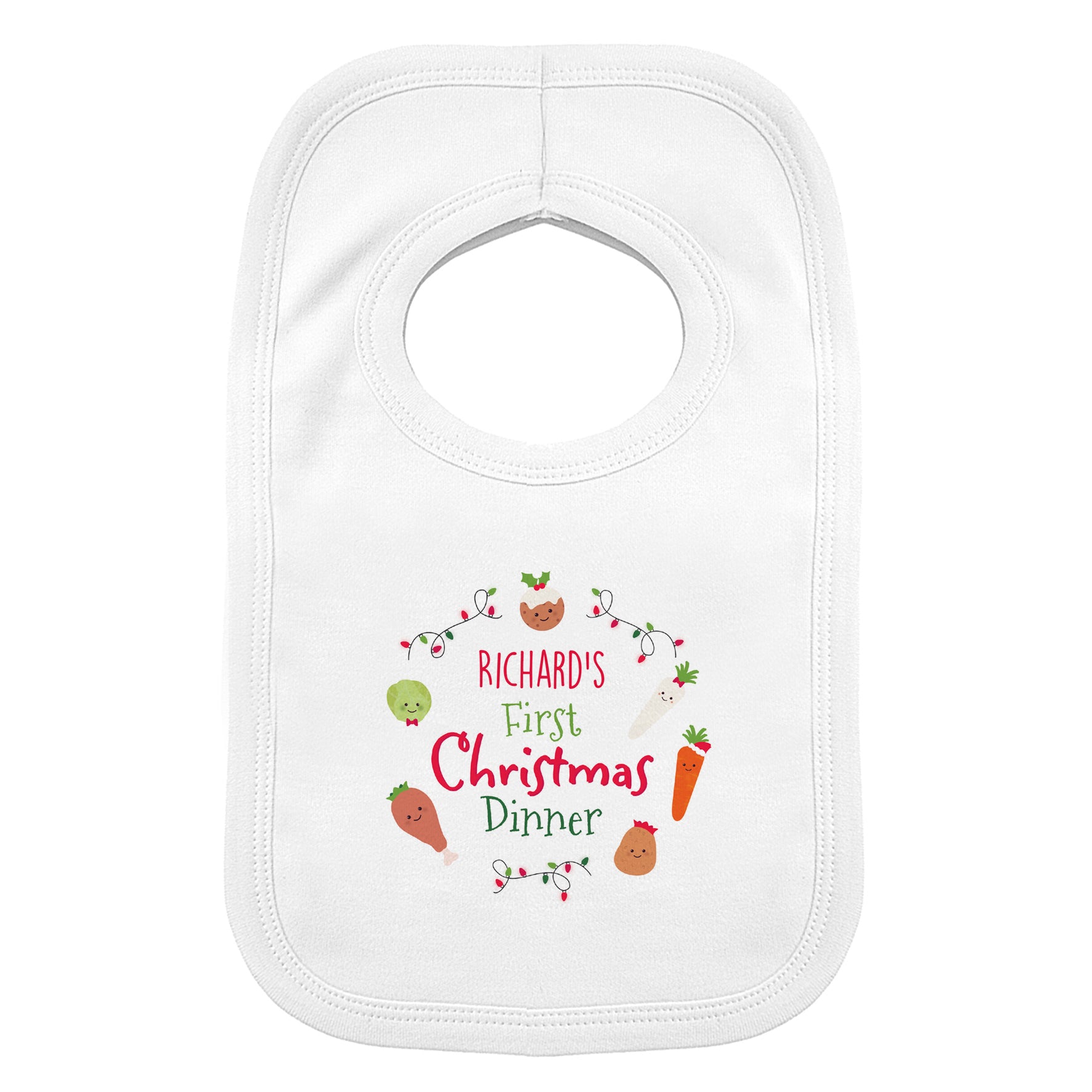 Personalised 'First Christmas Dinner' Bib - image 2