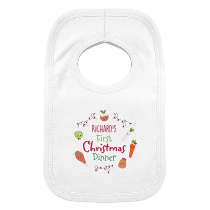 Personalised 'First Christmas Dinner' Bib - image 2