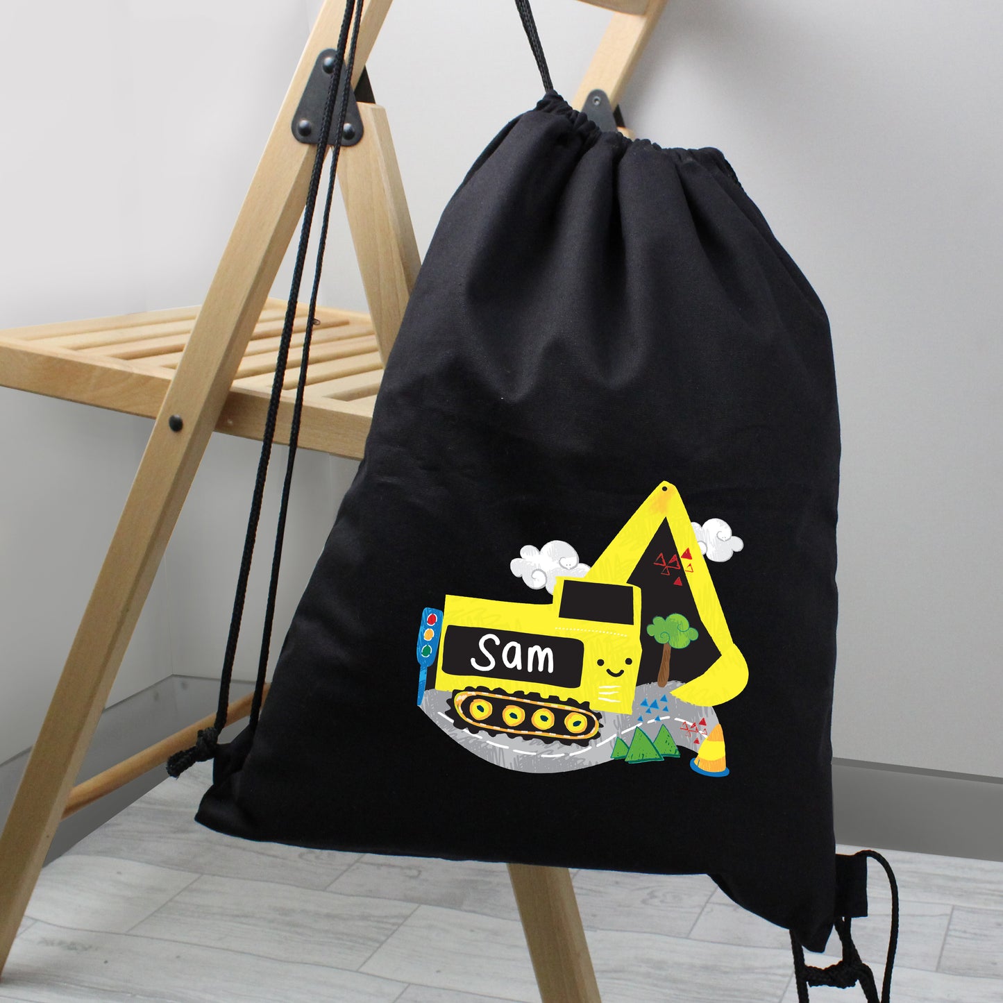 Personalised Digger Black Kit Bag - image 5