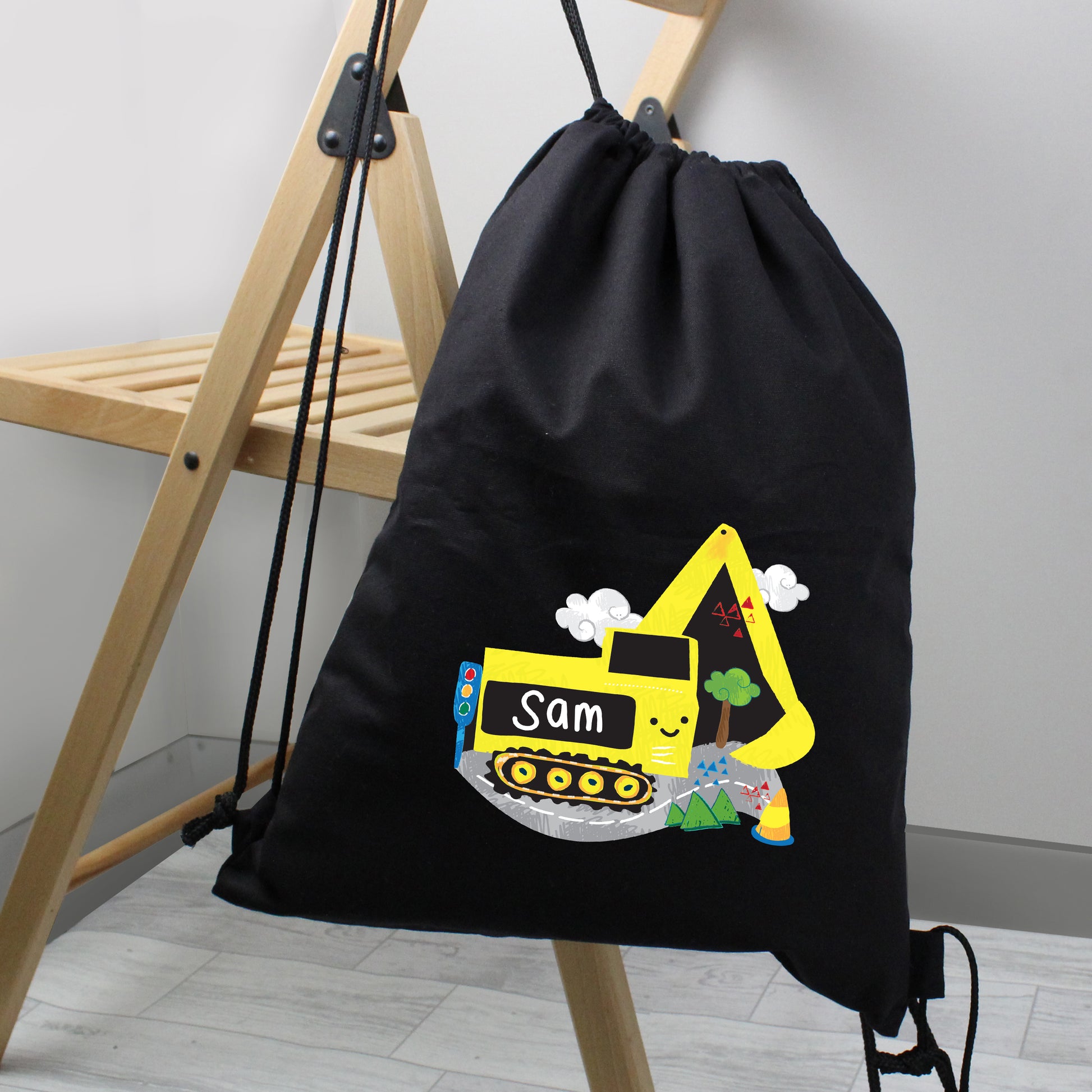 Personalised Digger Black Kit Bag - image 5