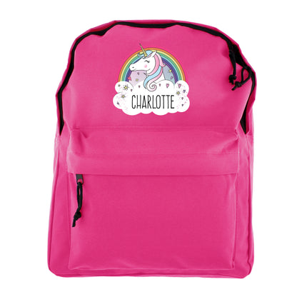Personalised Unicorn Pink Backpack - image 2