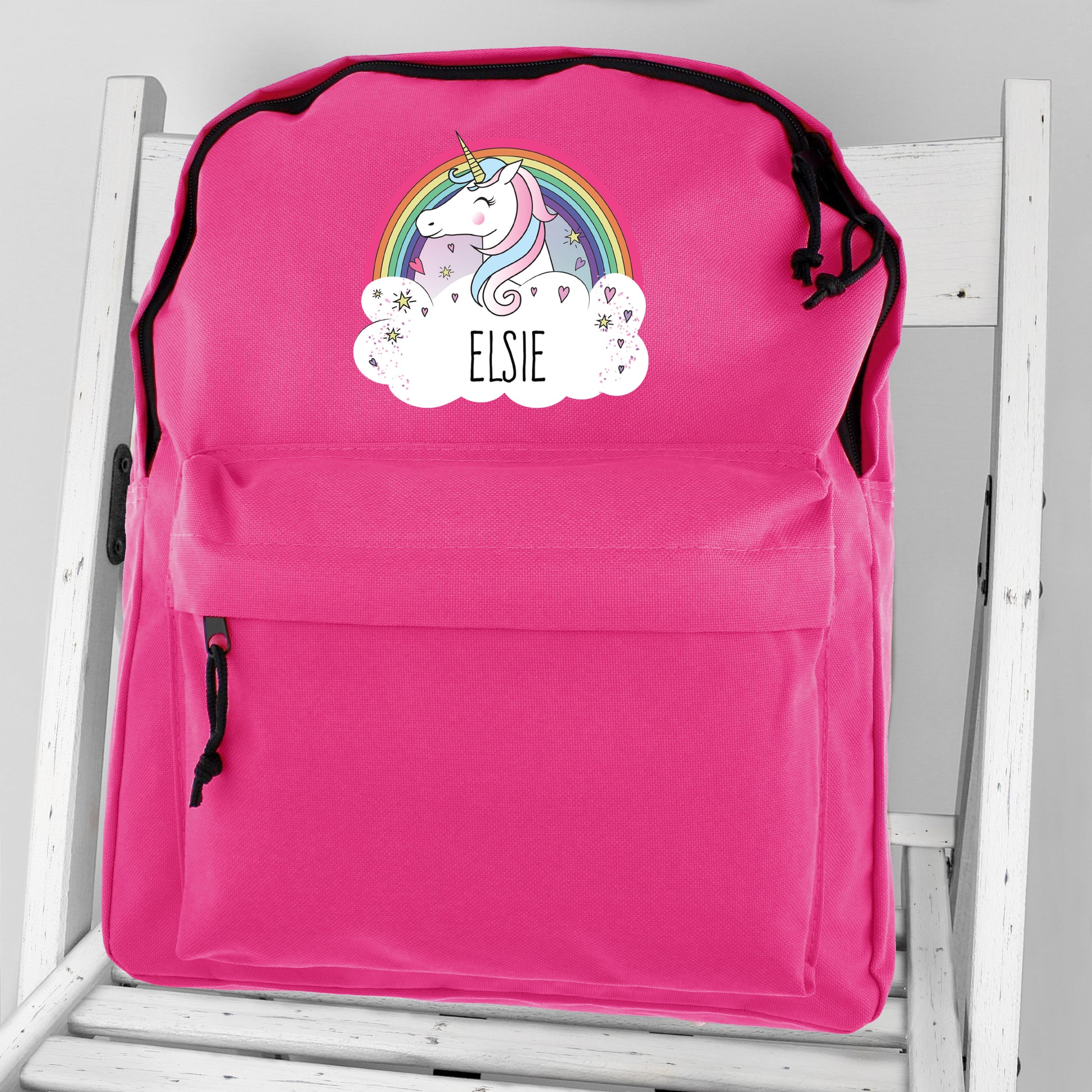 Personalised Unicorn Pink Backpack - image 5