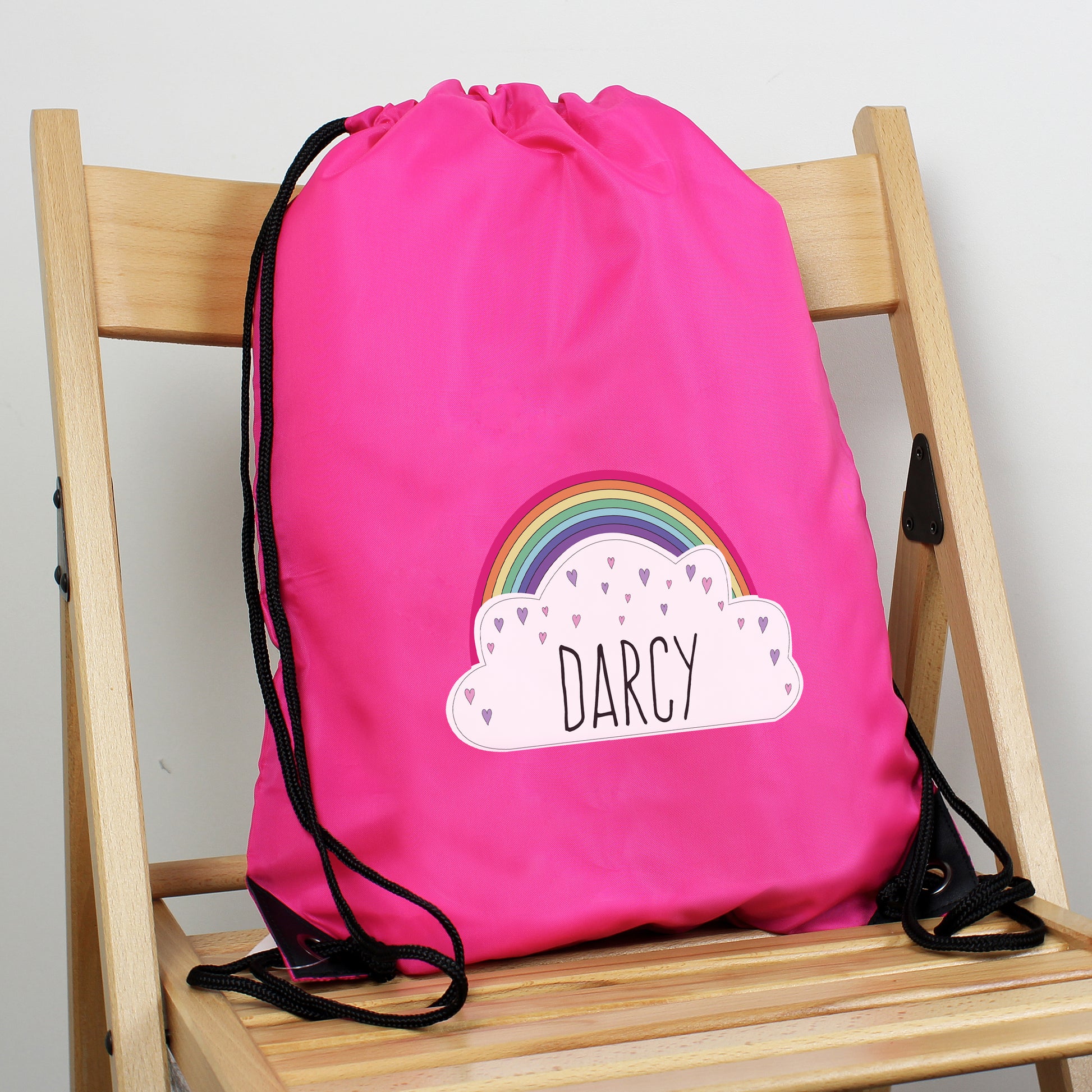 Personalised Rainbow Pink Kit Bag from Heartfelt Gifts