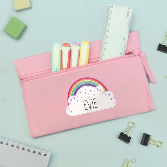 Personalised Rainbow Pink Pencil Case - image 2