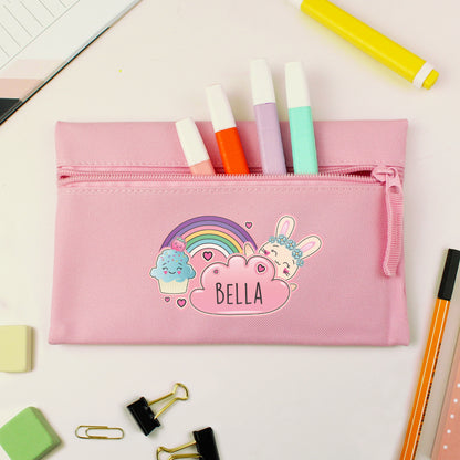 Personalised Cute Bunny Pink Pencil Case - image 3