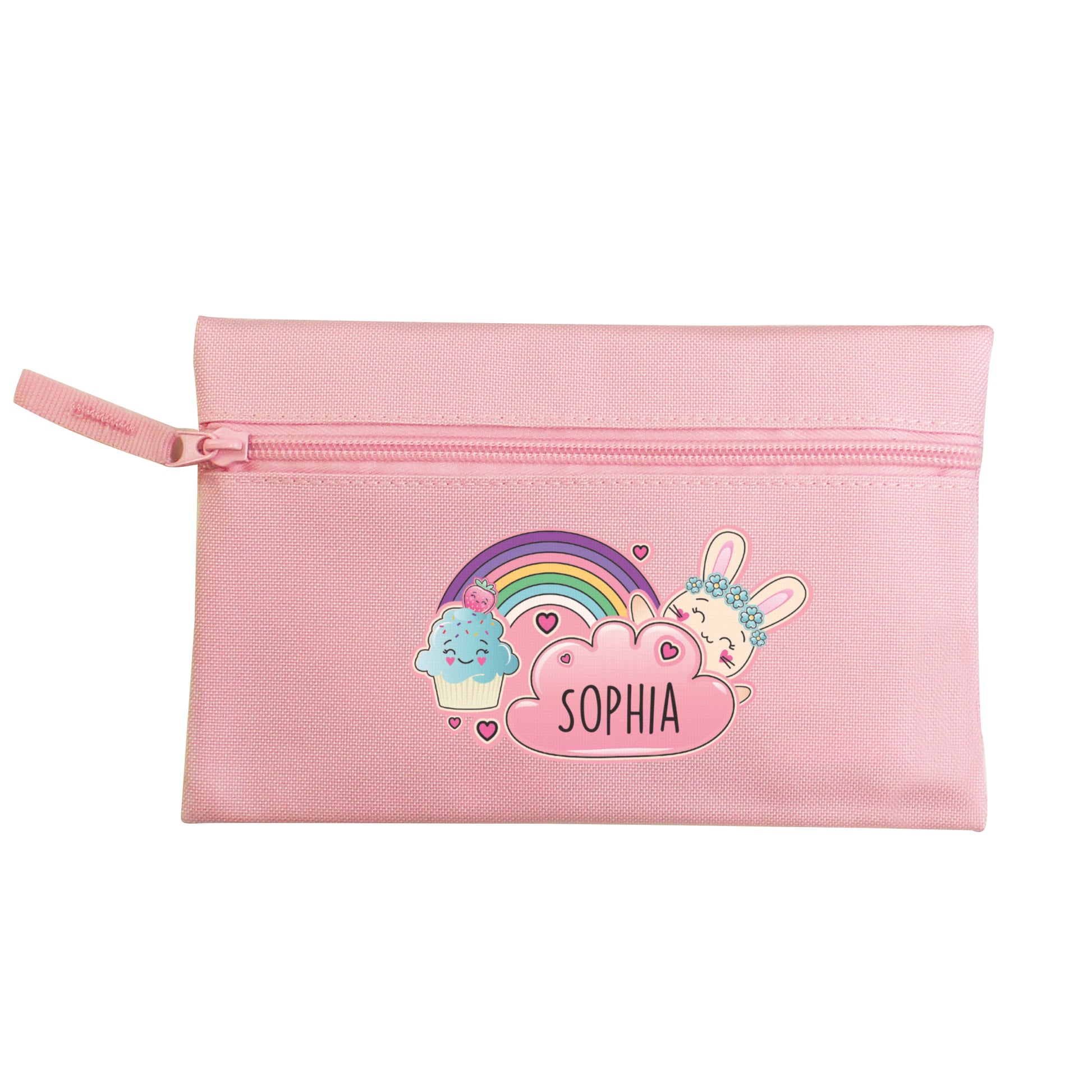 Personalised Cute Bunny Pink Pencil Case - image 4