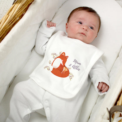 Personalised Mummy and Me Fox Bib - image 3