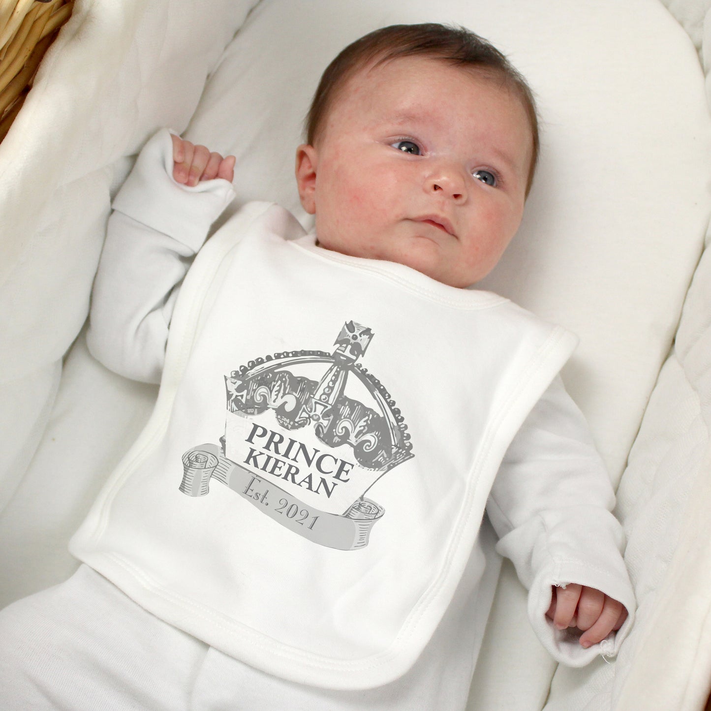 Personalised Royal Crown Bib from Heartfelt Gifts