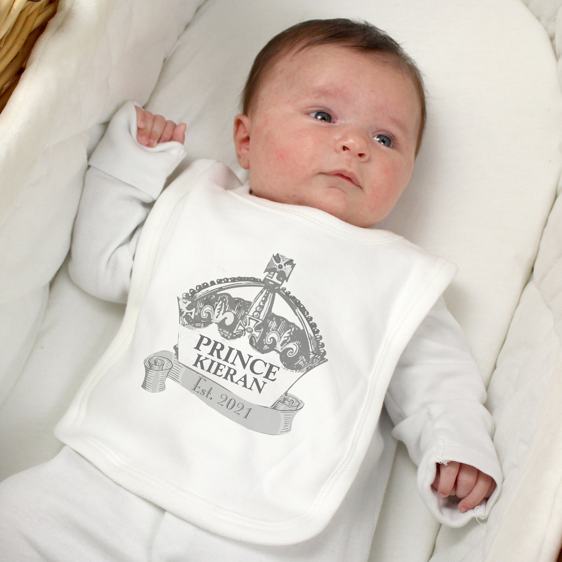 Personalised Royal Crown Bib from Heartfelt Gifts