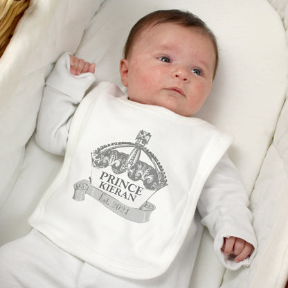 Personalised Royal Crown Bib from Heartfelt Gifts