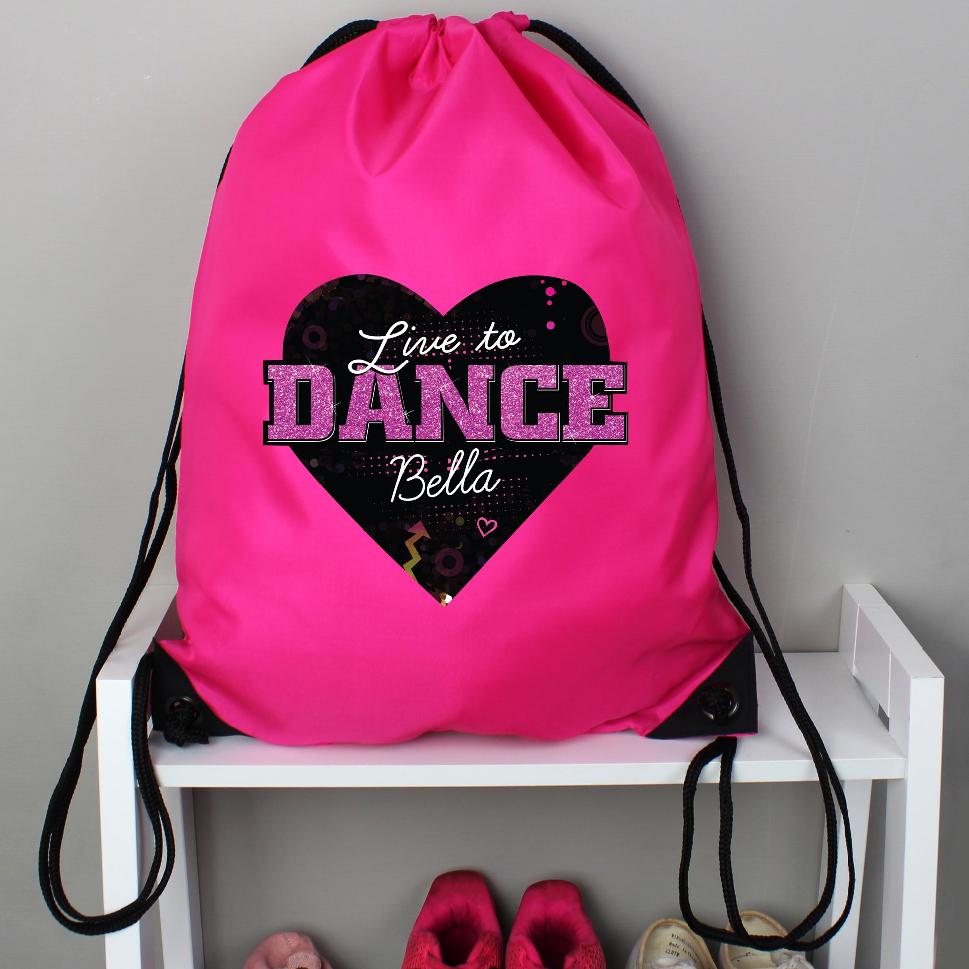 Personalised 'Live to Dance' Pink Kit Bag from Heartfelt Gifts