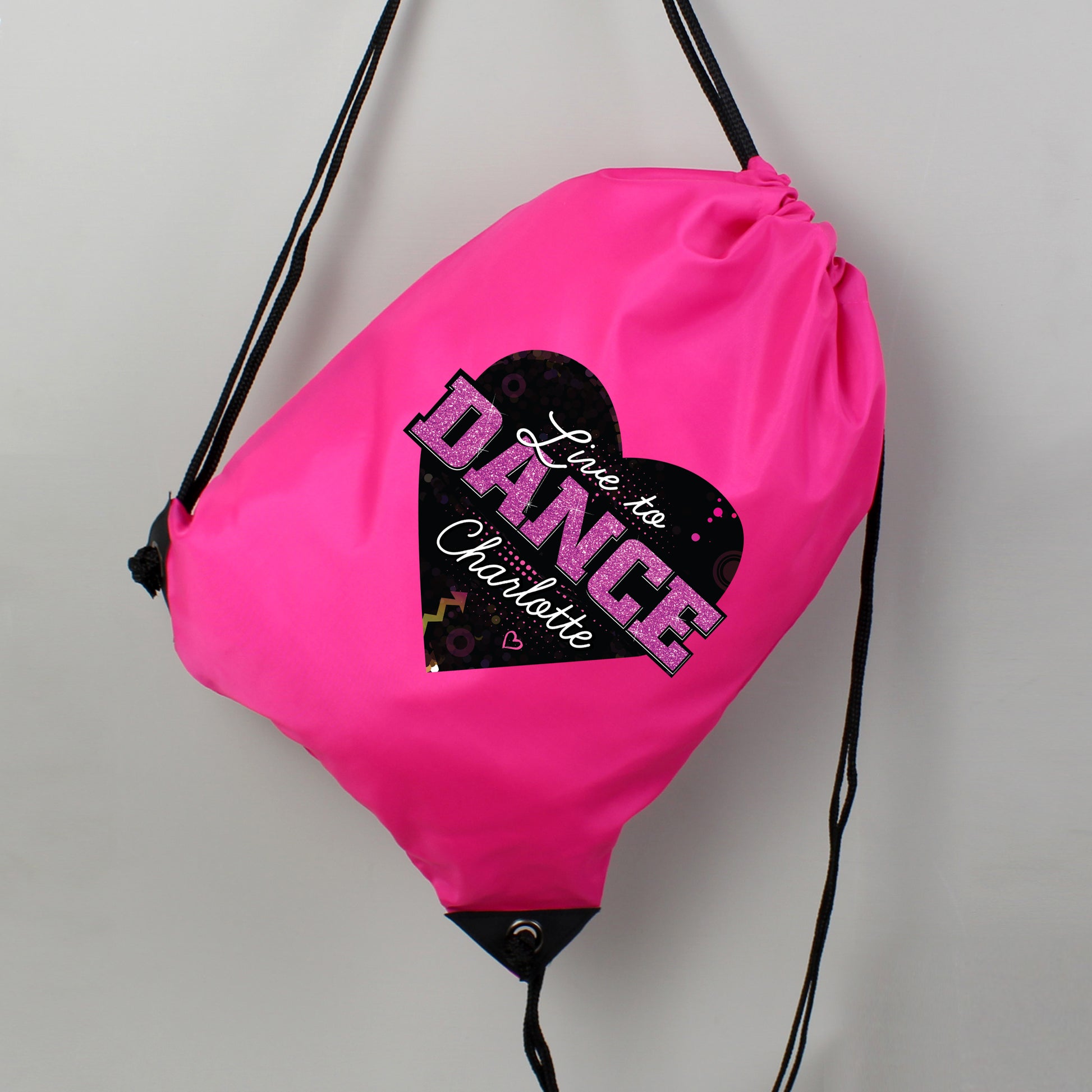 Personalised 'Live to Dance' Pink Kit Bag - image 4