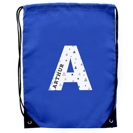 Personalised Initial Blue Kit Bag - image 2