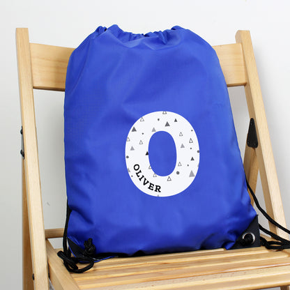 Personalised Initial Blue Kit Bag - image 4