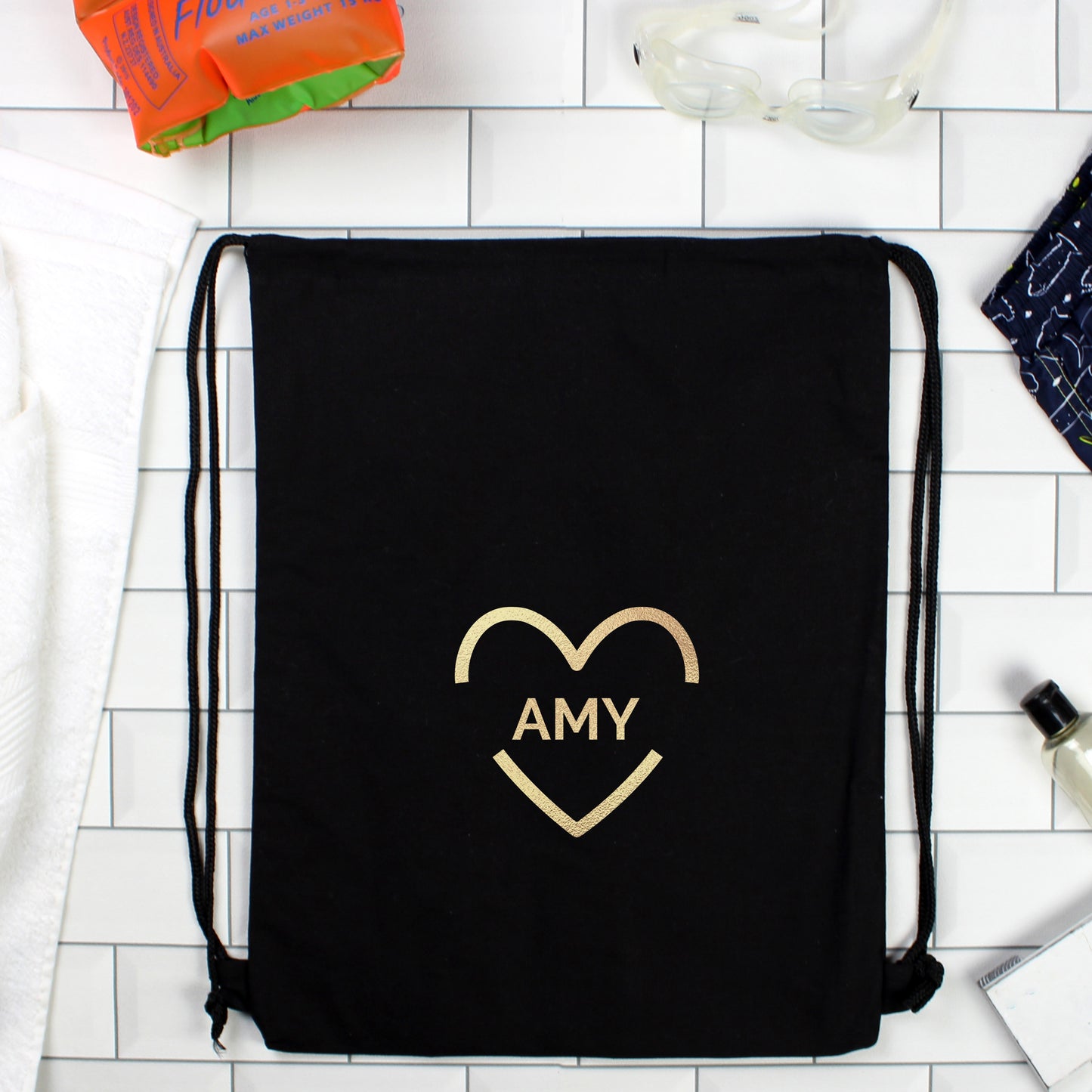 Personalised Gold Heart Kit Bag - image 3