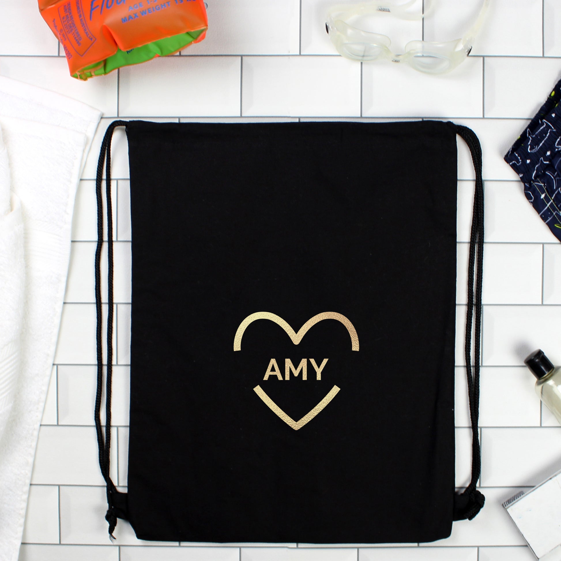 Personalised Gold Heart Kit Bag - image 3