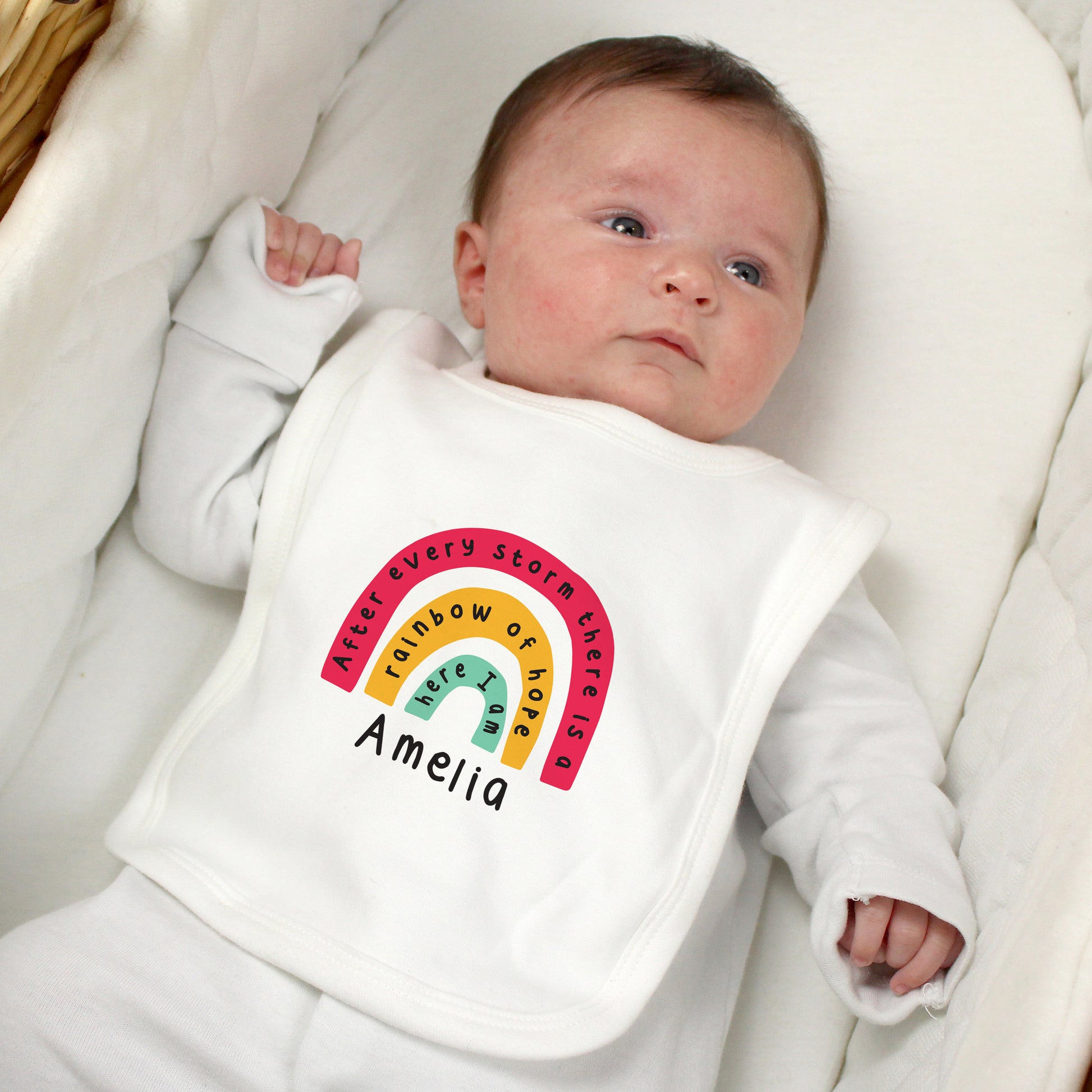 Personalised Rainbow Bib from Heartfelt Gifts