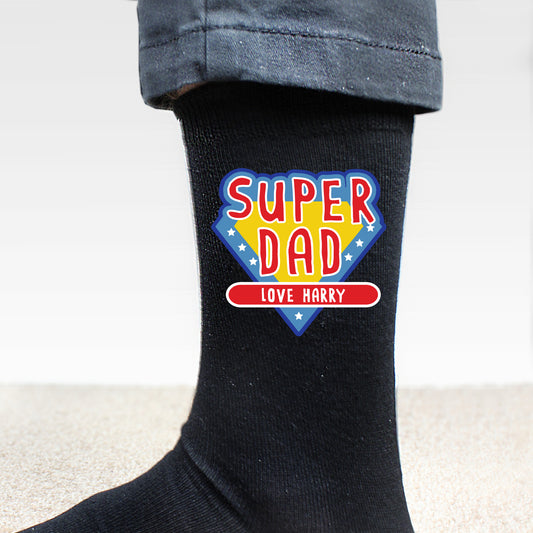 Personalised Super Dad Mens Socks from Heartfelt Gifts
