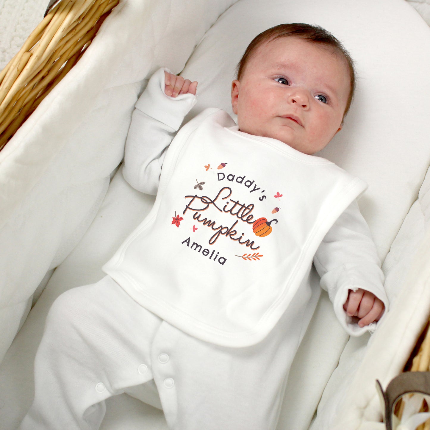 Personalised Little Pumpkin Bib - image 2