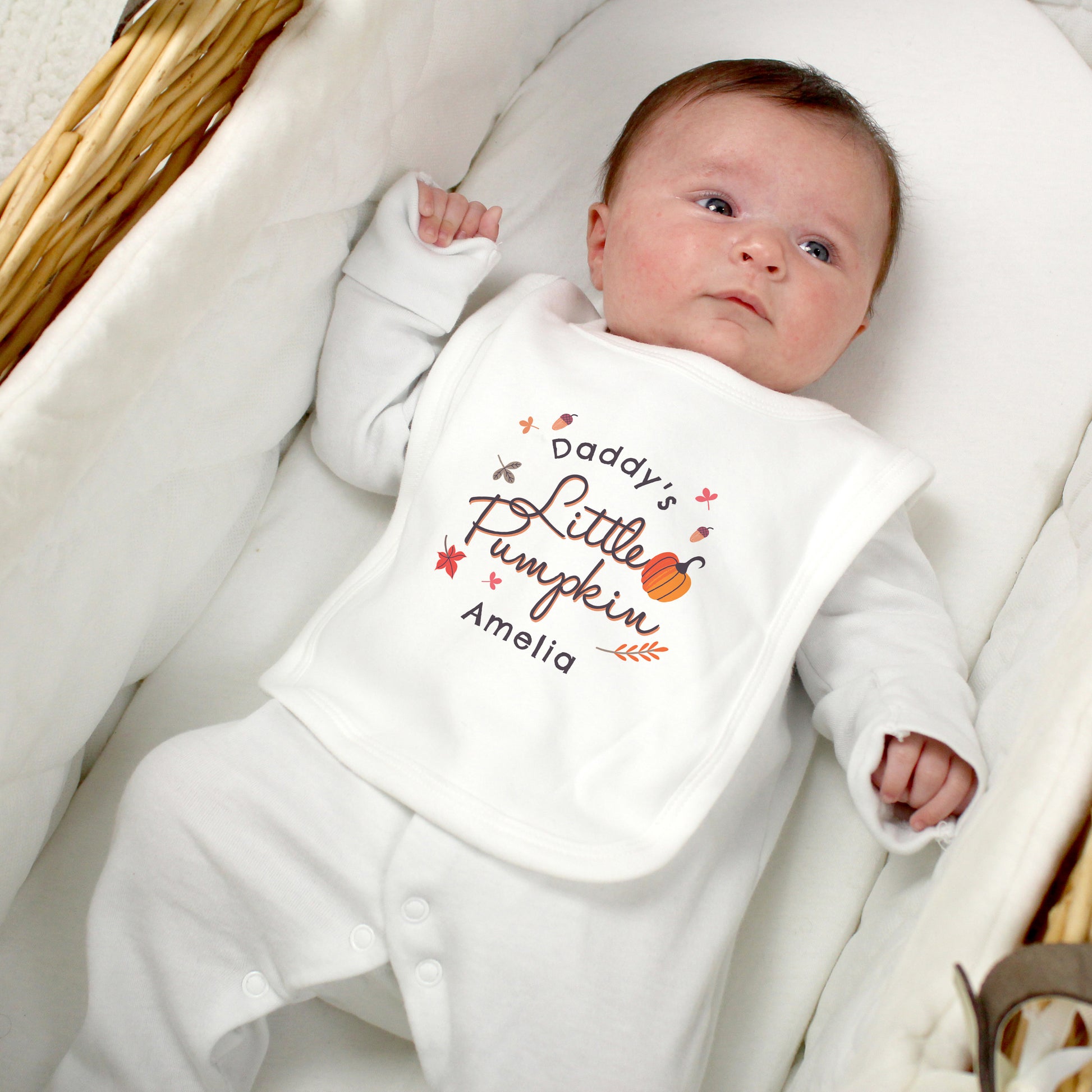 Personalised Little Pumpkin Bib - image 2