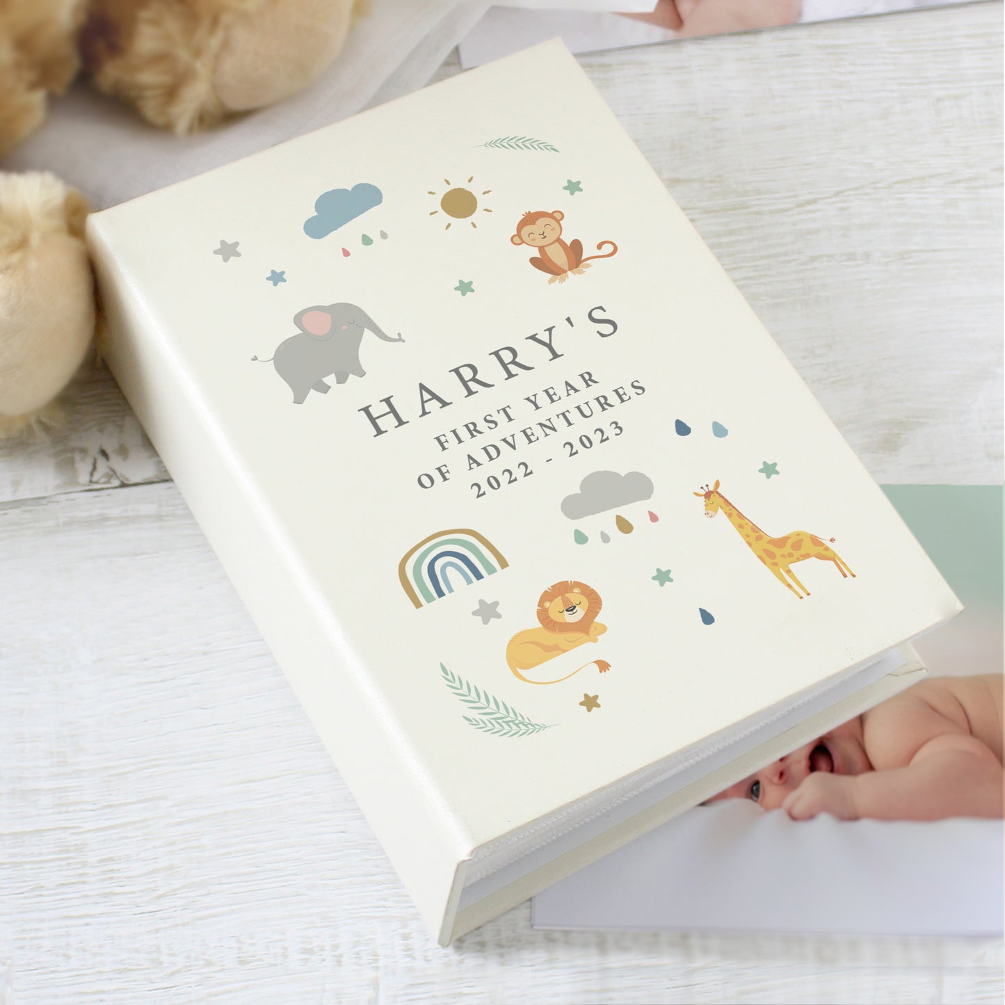 Personalised Safari Animals 6x4 Photo Album with Sleeves - image 3