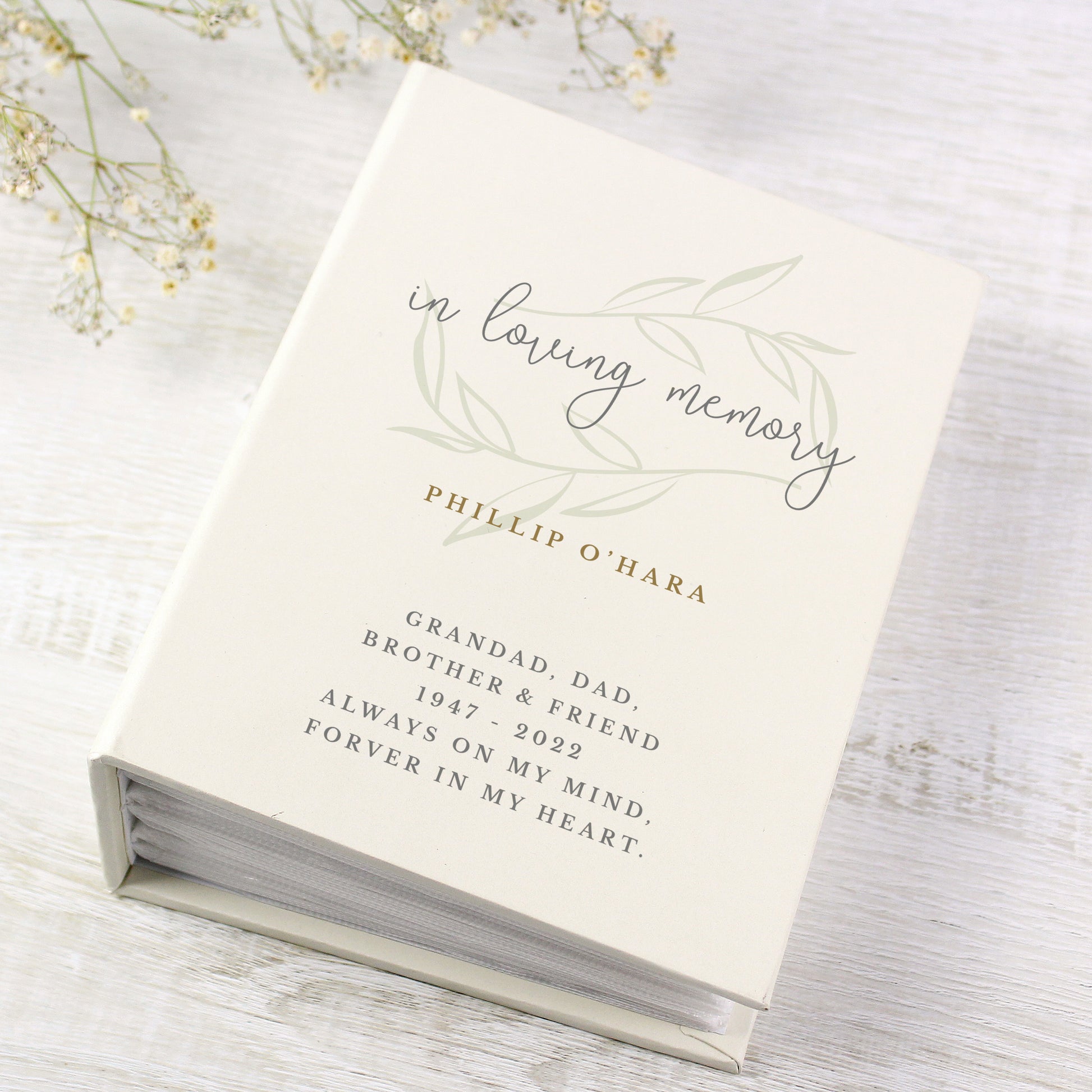 Personalised In Loving Memory 6x4 Photo Album with Sleeves - image 3