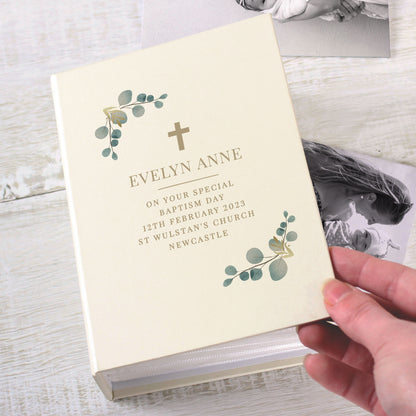 Personalised Botanical Cross 6x4 Photo Album with Sleeves - image 2