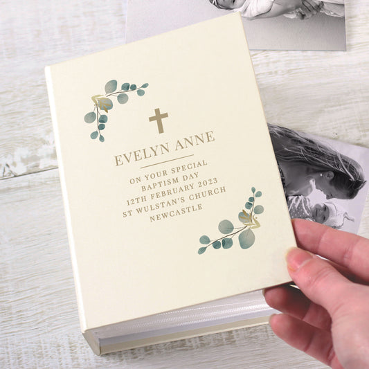 Personalised Botanical Cross 6x4 Photo Album with Sleeves - image 2