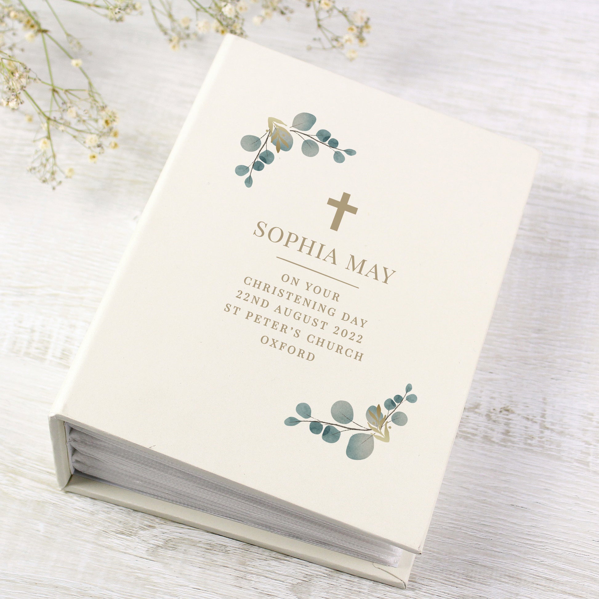 Personalised Botanical Cross 6x4 Photo Album with Sleeves - image 4