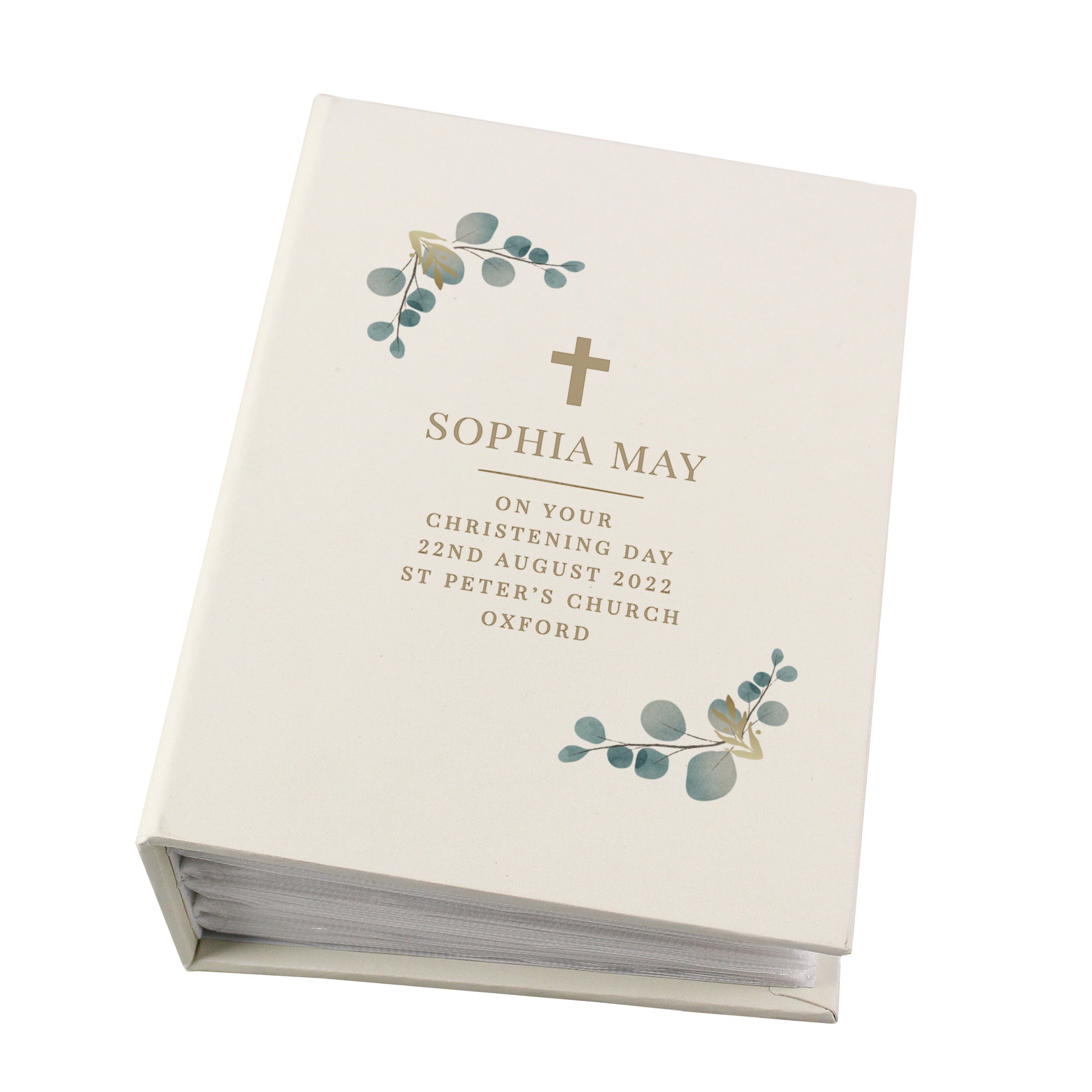 Personalised Botanical Cross 6x4 Photo Album with Sleeves - image 5