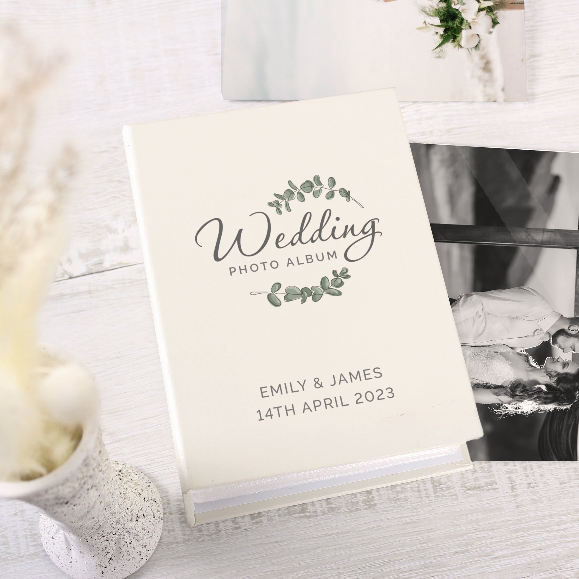 Personalised Botanical Wedding 6x4 Photo Album with Sleeves - image 2
